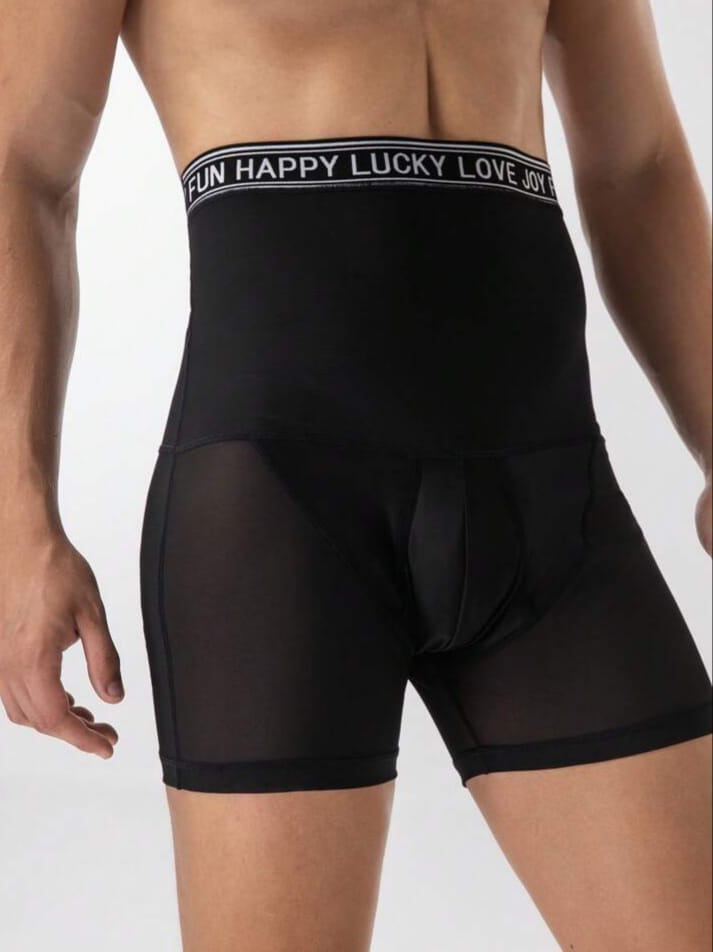 Men's High-Waist Compression Shapewear Boxer Briefs – Tummy Control Body Shaper